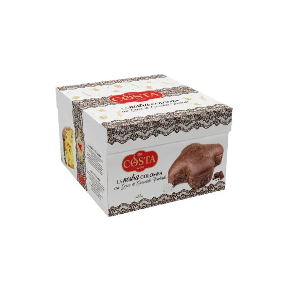 Colomba con gocce di Cioccolato Fondente