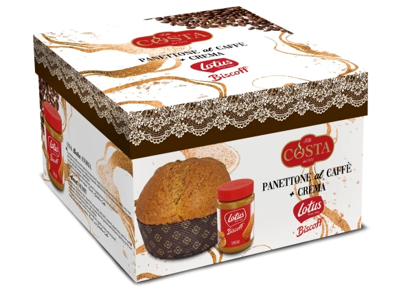 Panettone al Caffè con Crema Lotus Biscoff